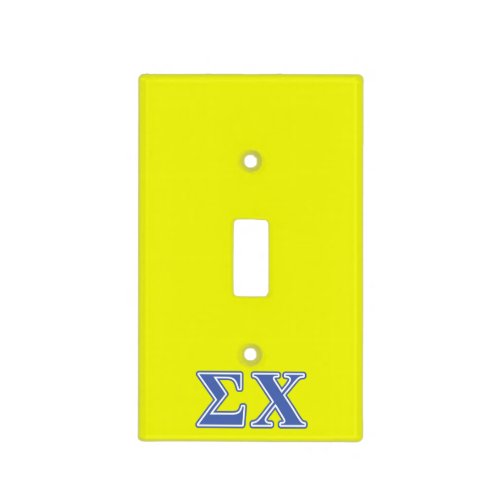 Sigma Chi Blue Letters Light Switch Cover