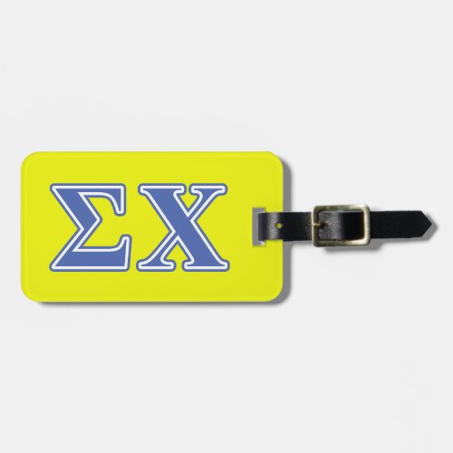 Sigma Chi Blue Letters Luggage Tag