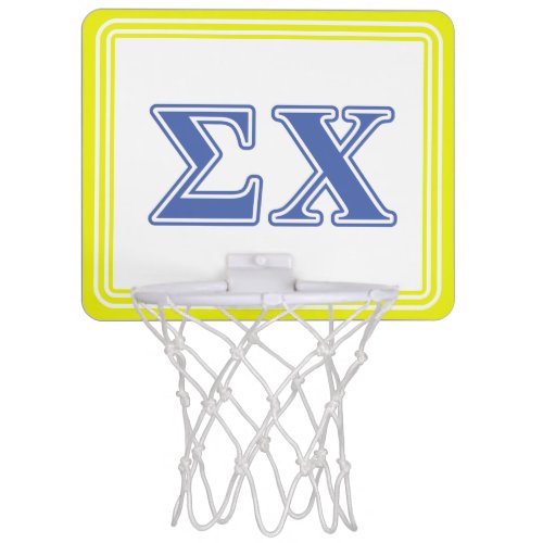 Sigma Chi Blue Letters Mini Basketball Hoop
