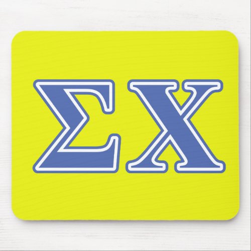 Sigma Chi Blue Letters Mouse Pad