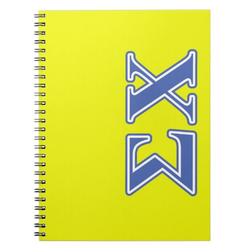 Sigma Chi Blue Letters Notebook