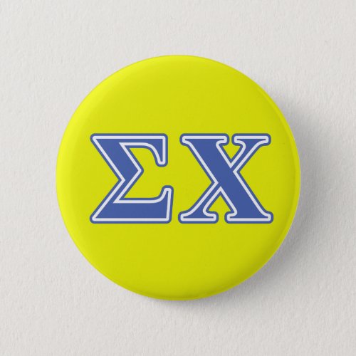 Sigma Chi Blue Letters Pinback Button