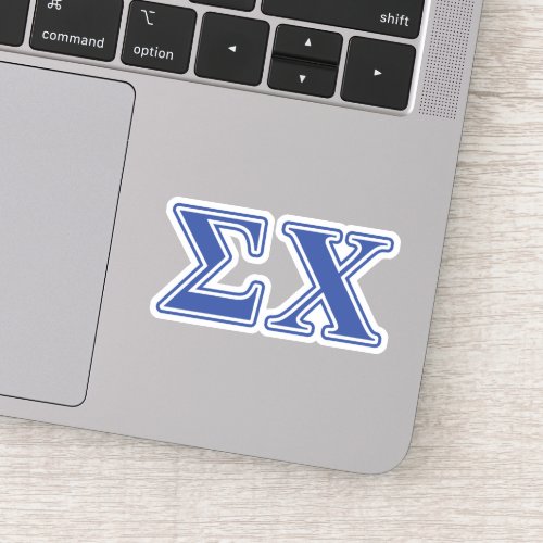 Sigma Chi Blue Letters Sticker