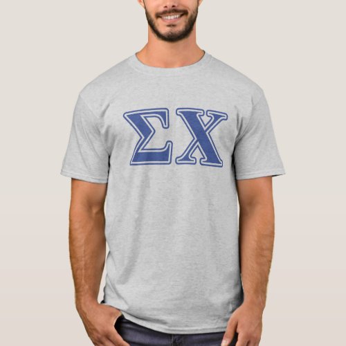 Sigma Chi Blue Letters T_Shirt