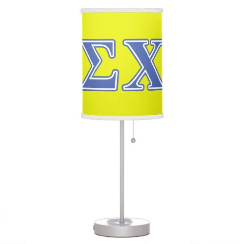 Sigma Chi Blue Letters Table Lamp