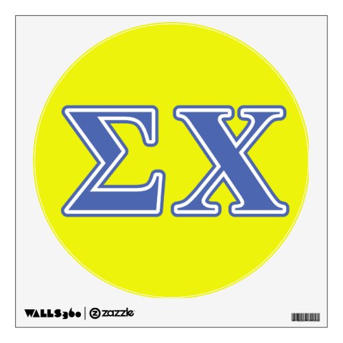 Sigma Chi Blue Letters Wall Decal