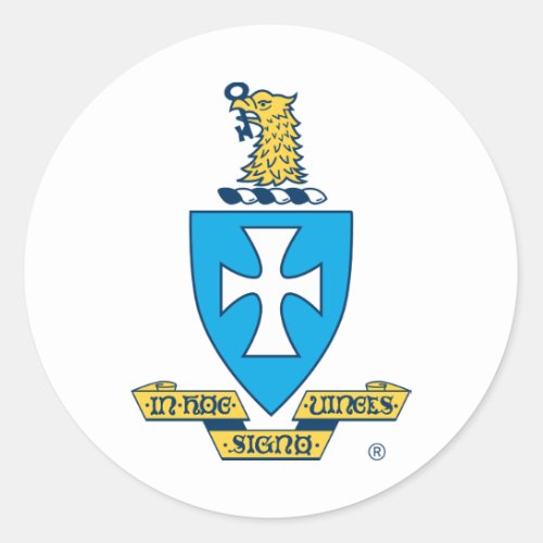 Sigma Chi Crest Logo Classic Round Sticker