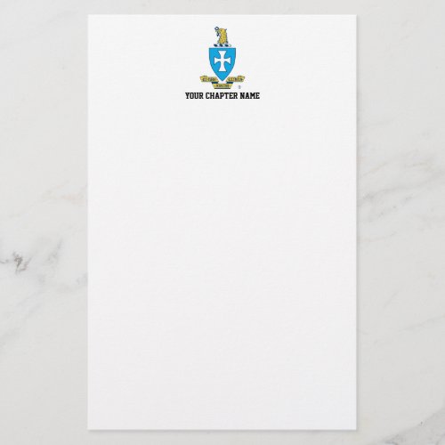 Sigma Chi Crest Logo Stationery