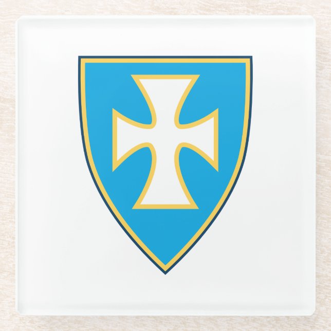 Sigma Chi Fraternity Official Logo Glass Coaster (Front)