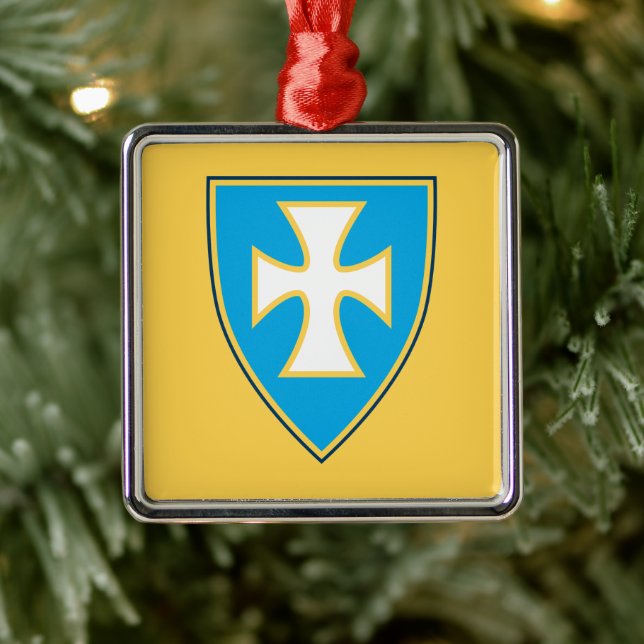 Sigma Chi Fraternity Official Logo Metal Ornament (Tree)
