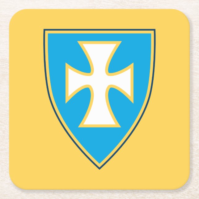 Sigma Chi Fraternity Official Logo Square Paper Co Square Paper Coaster (Front)