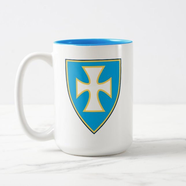 Sigma Chi Fraternity Official Logo Two-Tone Coffee Mug (Left)