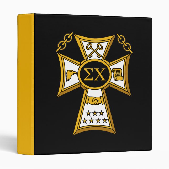 Sigma Chi Fraternity Official Seal 3 Ring Binder (Front/Spine)
