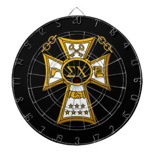 Sigma Chi Fraternity Official Seal Dart Board