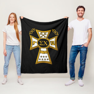 Sigma Chi Fraternity Official Seal Fleece Blanket