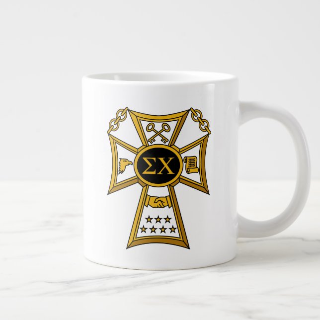 Sigma Chi Fraternity Official Seal Giant Coffee Mu Giant Coffee Mug (Right)