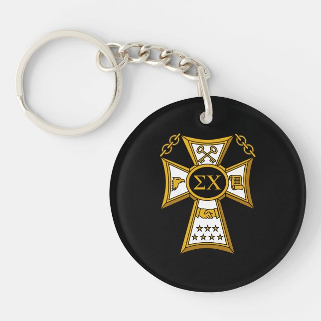 Sigma Chi Fraternity Official Seal Keychain (Front)