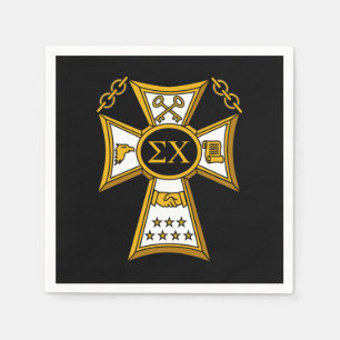 Sigma Chi Fraternity Official Seal Napkins