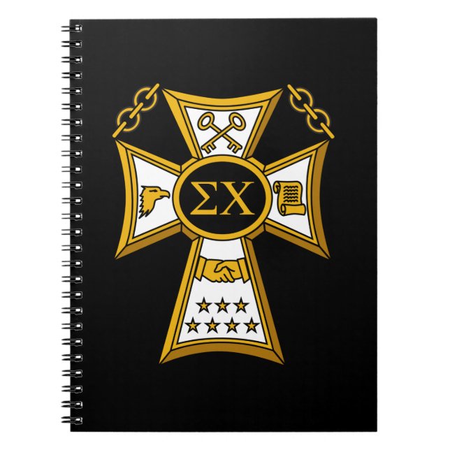Sigma Chi Fraternity Official Seal Notebook (Front)