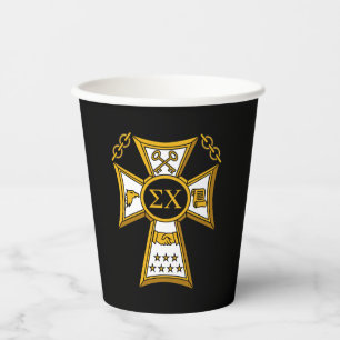 Sigma Chi Fraternity Official Seal Paper Cups