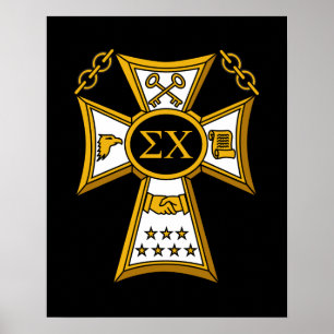 Sigma Chi Fraternity Official Seal Poster