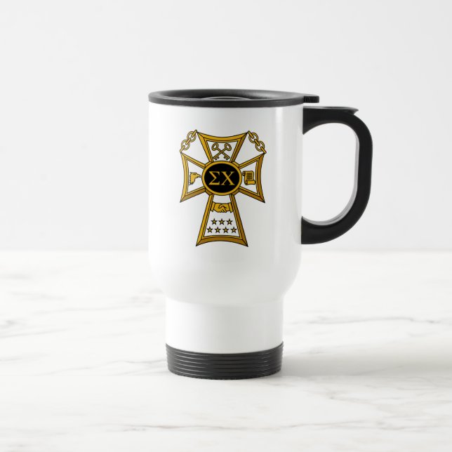 Sigma Chi Fraternity Official Seal Travel Mug (Right)