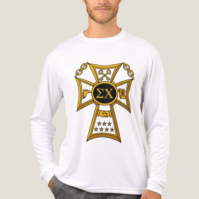 Sigma Chi Fraternity Official Seal Tri-Blend Shirt (Front)