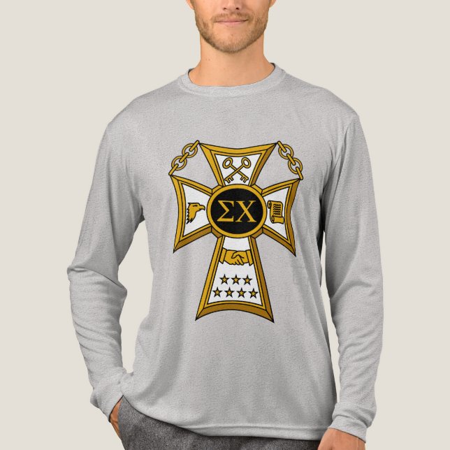 Sigma Chi Fraternity Official Seal Tri-Blend Shirt (Front)