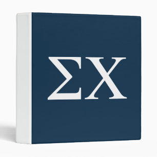 Sigma Chi Letter Logo 3 Ring Binder