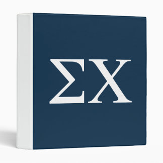 Sigma Chi Letter Logo 3 Ring Binder