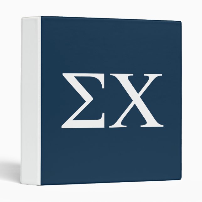 Sigma Chi Letter Logo 3 Ring Binder (Front/Spine)