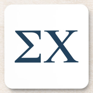 Sigma Chi Letter Logo Beverage Coaster