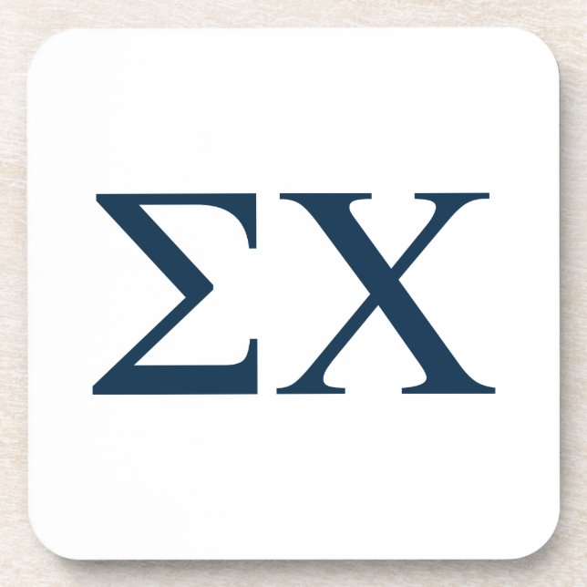 Sigma Chi Letter Logo Beverage Coaster (Front)