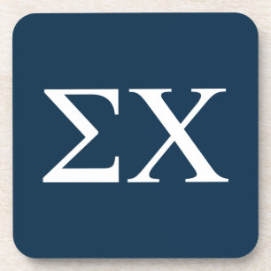 Sigma Chi Letter Logo Beverage Coaster
