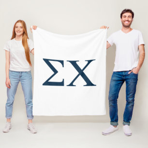 Sigma Chi Letter Logo Fleece Blanket