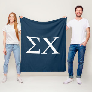 Sigma Chi Letter Logo Fleece Blanket