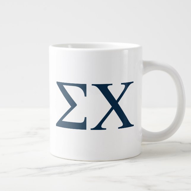 Sigma Chi Letter Logo Giant Coffee Mug (Right)