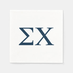 Sigma Chi Letter Logo Napkins