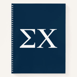 Sigma Chi Letter Logo Notebook