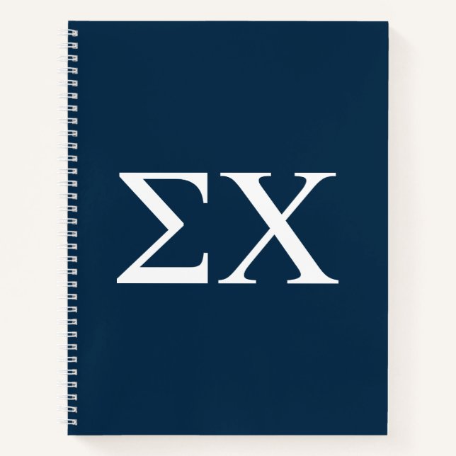 Sigma Chi Letter Logo Notebook (Front)