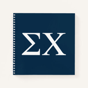 Sigma Chi Letter Logo Notebook