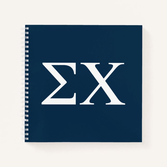 Sigma Chi Letter Logo Notebook (Front)