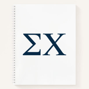 Sigma Chi Letter Logo Notebook