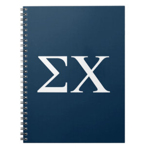 Sigma Chi Letter Logo Notebook