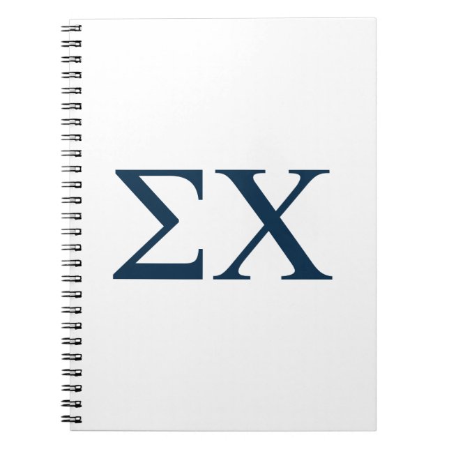 Sigma Chi Letter Logo Notebook (Front)