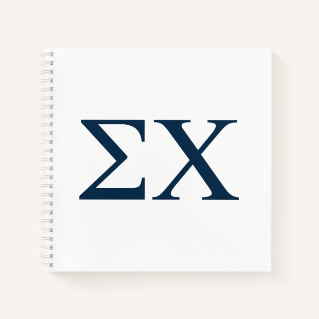 Sigma Chi Letter Logo Notebook (Front)