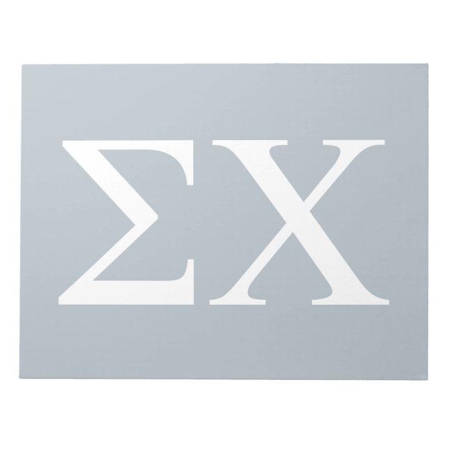 Sigma Chi Letter Logo Notepad (Front)