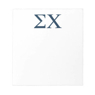 Sigma Chi Letter Logo Notepad