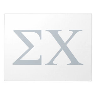 Sigma Chi Letter Logo Notepad