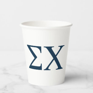 Sigma Chi Letter Logo Paper Cups